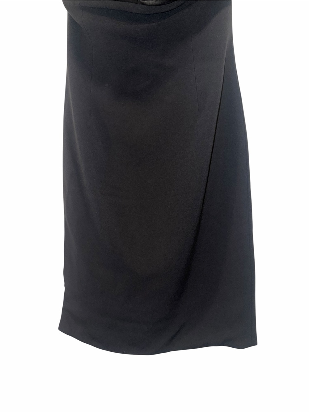 Brandon Maxwell Black Dress Leather Strapless 6 Cocktail Party Wedding Guest 🟡 - Picture 11 of 16
